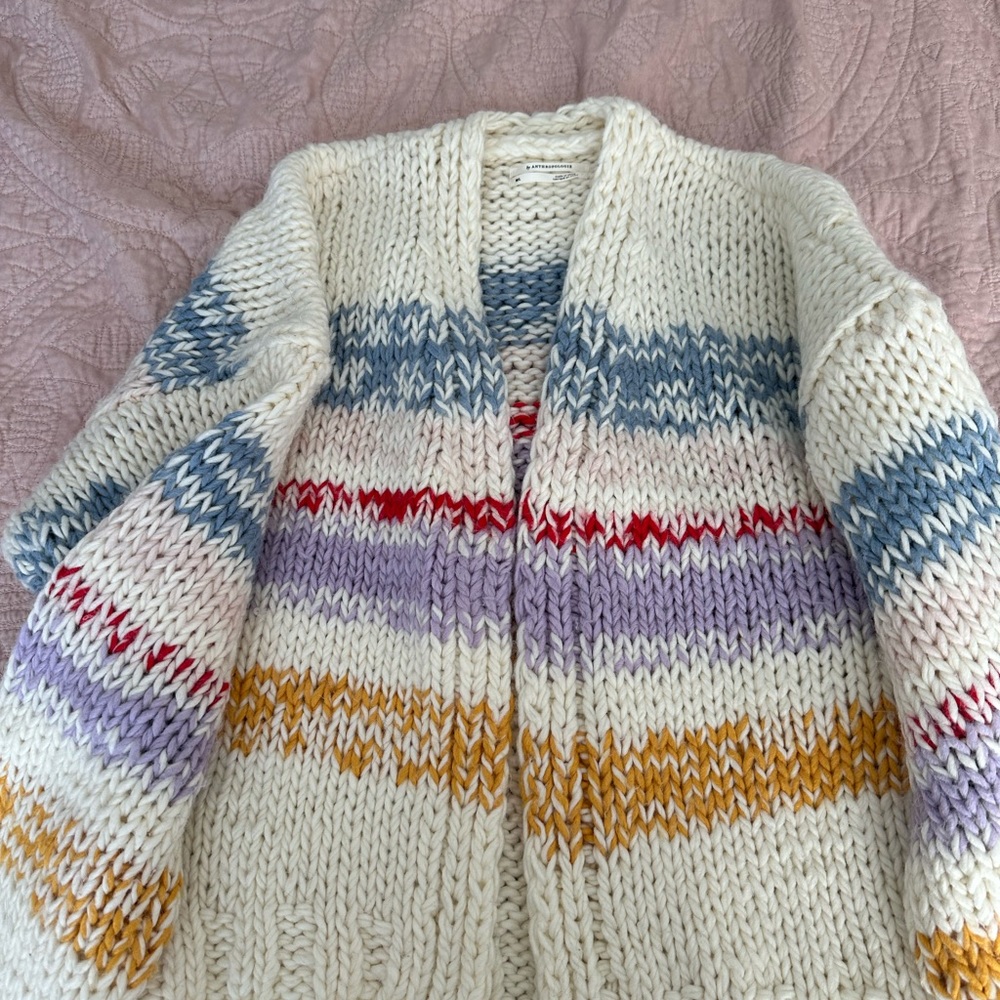 Anthropologie Grazia Striped Cardigan M/L